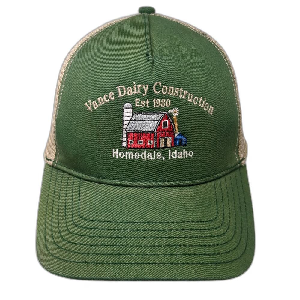 Otto Trucker Hat Green One Size Vance Dairy Construction Homedale Idaho Barn